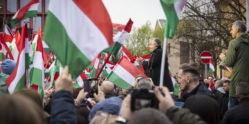 Wiec wyborczy Viktora Orbana (PAP/EPA/Akos Kaiser HANDOUT)