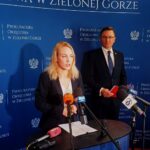 Konferencja prasowa w zielonogórskiej prokuraturze. Na zdjęciu prokuratorzy Ewa Antonowicz i Robert Kmieciak (fot. Piotr Bakselerowicz)