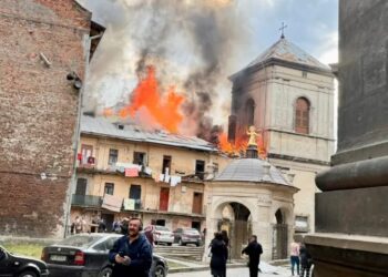 Rosyjski atak na Lwów, fot. X/@nexta_tv