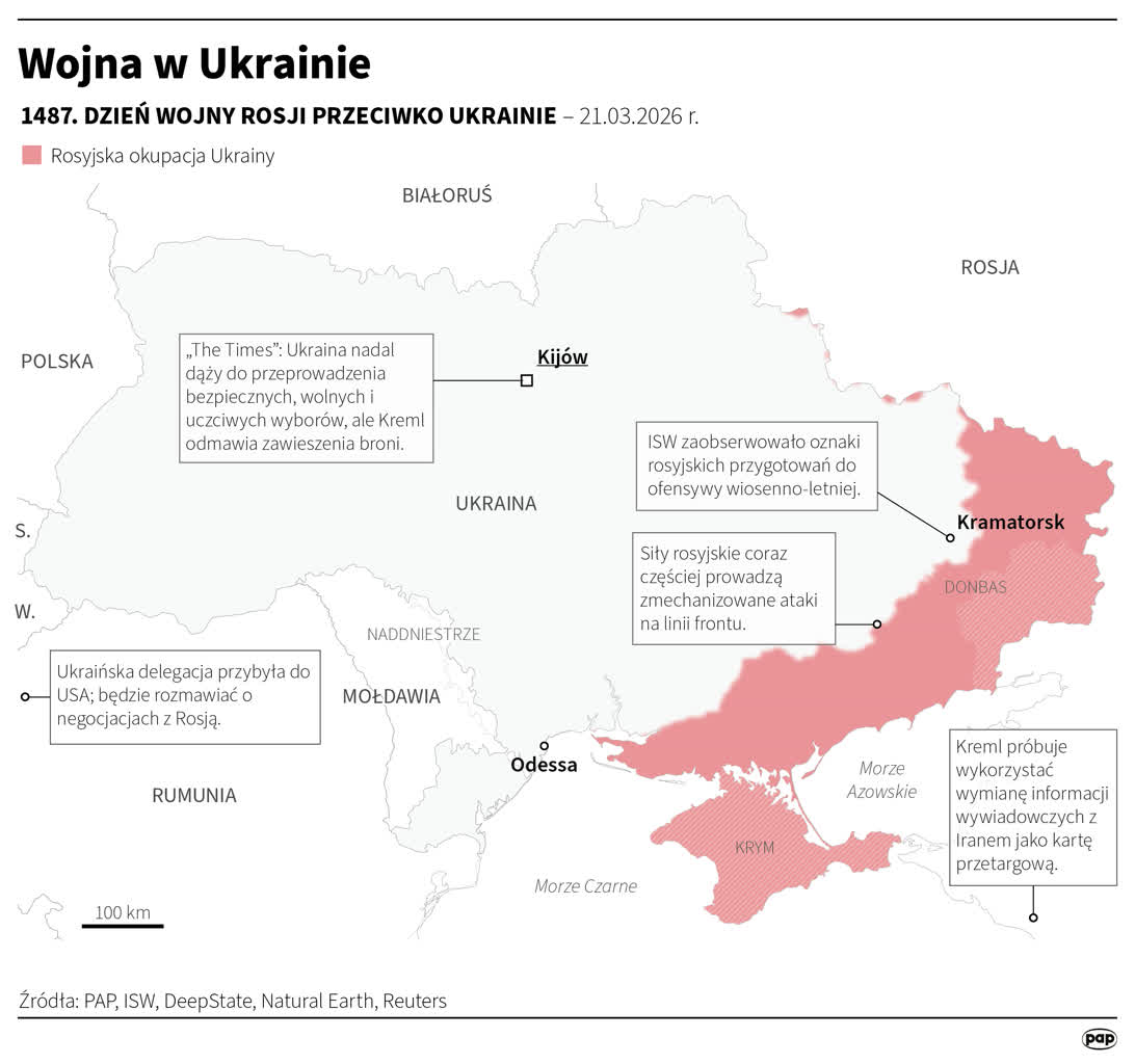 1488. dzień wojny na Ukrainie. Zełenski: Trzeba ustalić, na ile Rosja chce rzeczywistego zakończenia wojny [RELACJA]