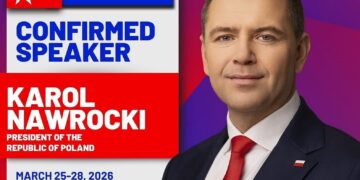 Grafika promująca udział Karola Nawrockiego w konferencji CPAC (mat. prasowe)