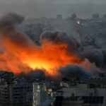 Izraelski atak na południu Bejrutu Fot. PAP/EPA/WAEL HAMZEH