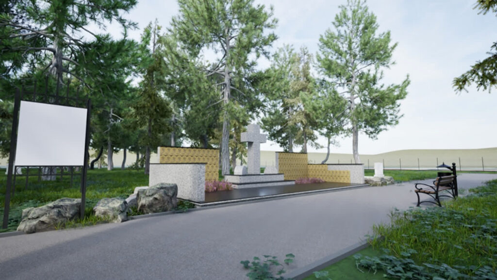 Projekt miejsca pamięci na cmentarzu Międzyrzecz-Obrzyce - graf. UM Międzyrzecz