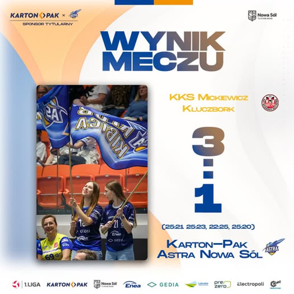 Karton_Pak Astra powalczyła w Kluczborku, ale punkty zdobył Mickiewicz