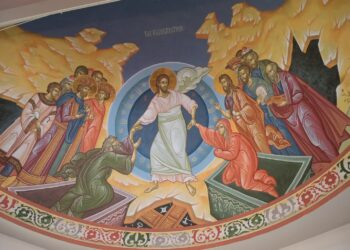 Ikona zmartwychwstania Jezusa Chrystusa, znana w tradycji chrześcijańskiej jako zstąpienie do otchłani