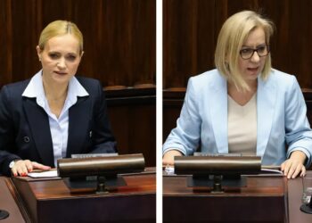 Jolanta Sobierańska-Grenda, Paulina Hennig-Kloska. Fot. PAP/Albert Zawada