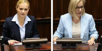 Jolanta Sobierańska-Grenda, Paulina Hennig-Kloska. Fot. PAP/Albert Zawada