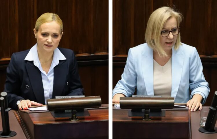 Jolanta Sobierańska-Grenda, Paulina Hennig-Kloska. Fot. PAP/Albert Zawada