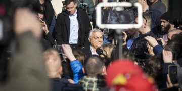 Wiec wyborczy Viktora Orbana (PAP/EPA/AKOS KAISER/HUNGARIAN PM GENERAL DEPARTMENT OF COMMUNICATION)