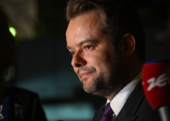 Rzecznik PiS partii Rafał Bochenek. Fot. PAP/Radek Pietruszka