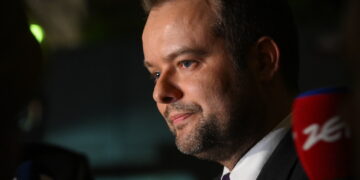 Rzecznik PiS partii Rafał Bochenek. Fot. PAP/Radek Pietruszka