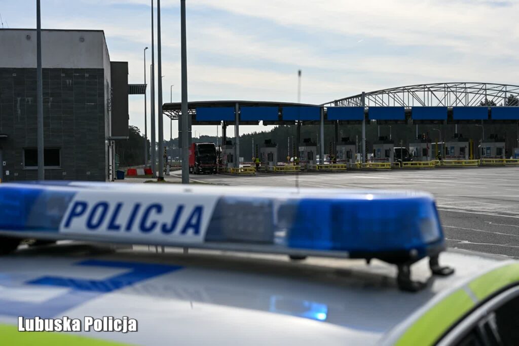 Kontrole lubuskiej policji na autostradzie A2 (mat. prasowe)