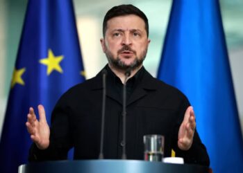 Prezydent Ukrainy Wołodymyr Zełenski. Fot. PAP/EPA/CLEMENS BILAN