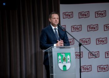 Rafał Trzaskowski w Zielonej Górze (fot. Krzysztof Filmanowicz)