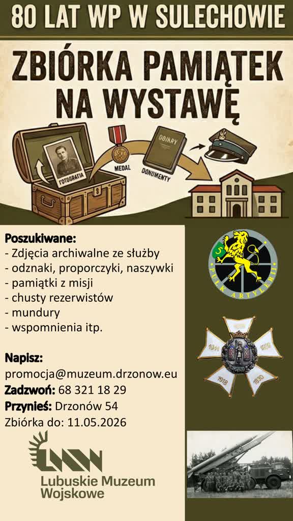 Muzeum w Drzonowie zbiera pamiątki na wystawę o lubuskim pułku artylerii