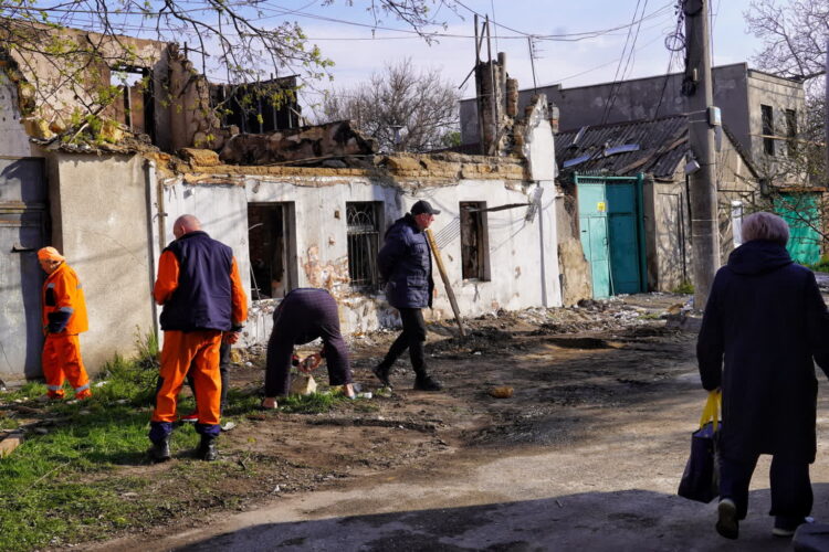 UKRAINA ODESSA ZNISZCZENIA PO ROSYJSKIM ATAKU. Fot. PAP/Alena Solomonova