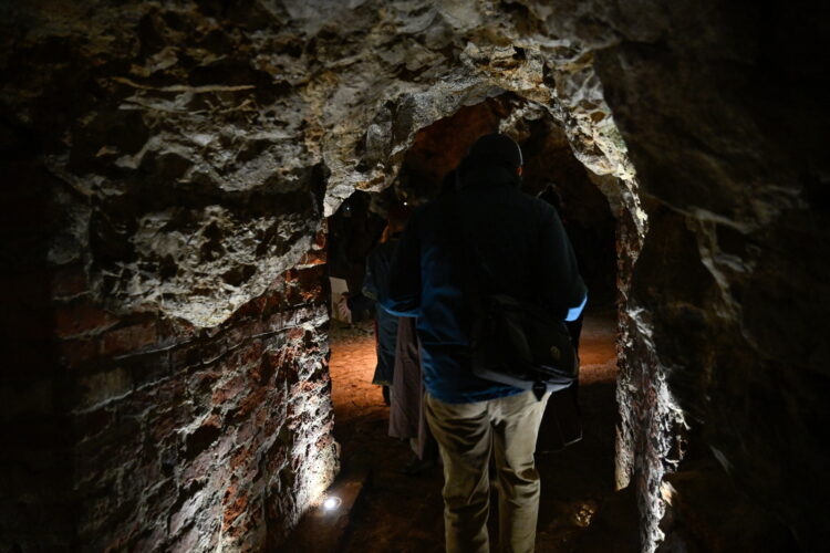 Kraków, 23.04.2026. Otwarcie po zakoñczonym remoncie Smoczej Jamy w zachodnim zboczu Wawelu i udostêpnienie zwiedzaj¹cym nowej wystawy w Ogrodach Zamku, 23 bm. (ad) PAP/Art Service