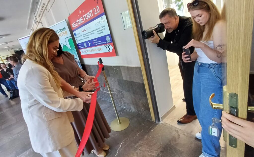 Uniwersytet Zielonogórski. Otwarcie "welcome point" na kampusie A (fot. Piotr Bakselerowicz)