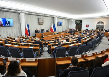 Posiedzenie Senatu. Fot. PAP/Radek Pietruszka