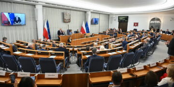 Posiedzenie Senatu. Fot. PAP/Radek Pietruszka