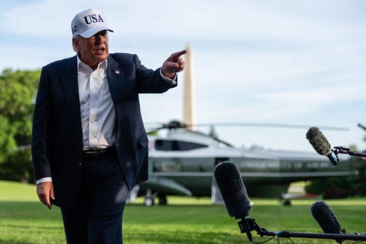 Prezydent USA Donald Trump. Fot. PAP/EPA/Eric Lee / POOL