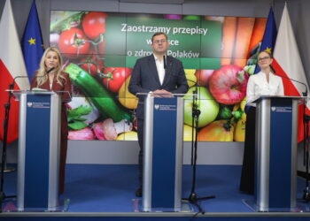 Konferencja prasowa ministrów rolnictwa i zdrowia w siedzibie MRiRW w Warszawie (PAP/Tomasz Gzell)