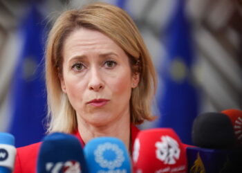 Kaja Kallas (PAP/EPA/OLIVIER HOSLET)