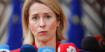 Kaja Kallas (PAP/EPA/OLIVIER HOSLET)