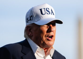Na zdjęciu amerykański prezydent Donald Trump (PAP/EPA/Eric Lee / POOL)