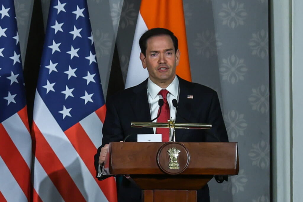 Sekretarz stanu USA Marco Rubio. Fot. PAP/EPA/RAJAT GUPTA