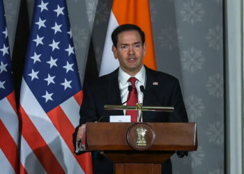 Sekretarz stanu USA Marco Rubio. Fot. PAP/EPA/RAJAT GUPTA