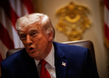 Na zdjęciu Donald Trump (PAP/EPA/SAMUEL CORUM / POOL)