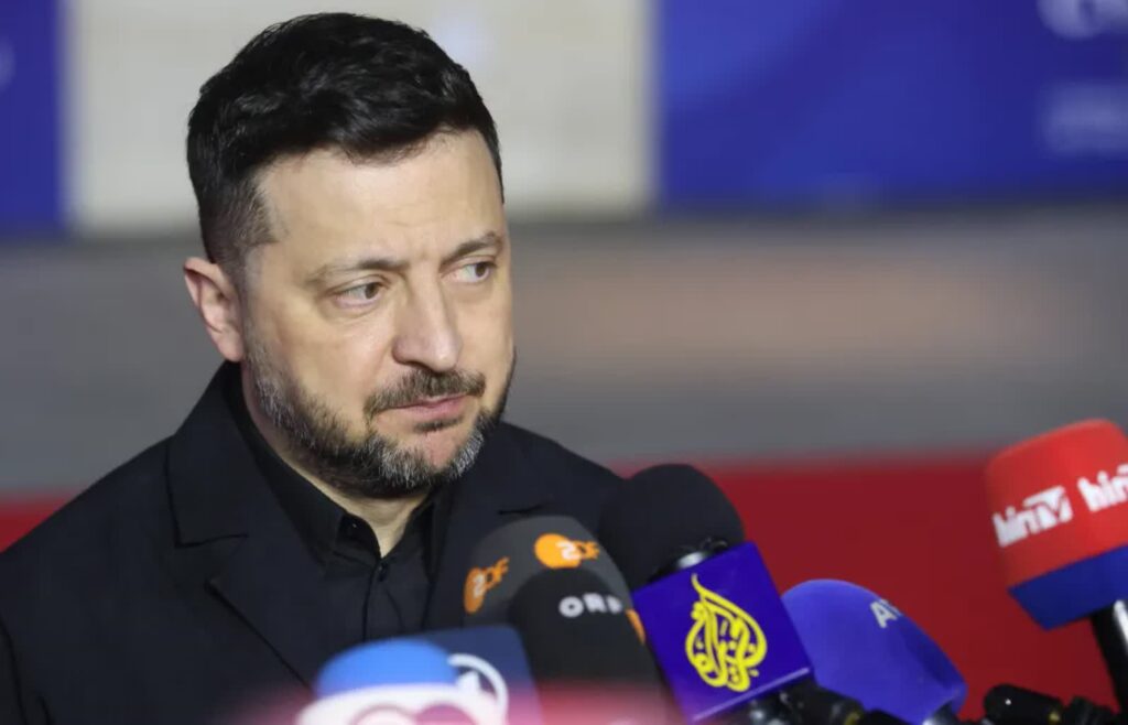 Wołodymyr Zełenski. Fot. PAP/EPA/GEORGE CHRISTOFOROU
