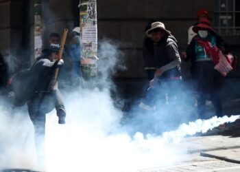 Antyrządowe protesty w Boliwii, fot. PAP/EPA/EFE/LUIS GANDARILLAS