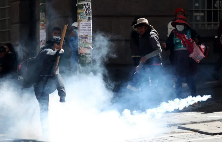 Antyrządowe protesty w Boliwii, fot. PAP/EPA/EFE/LUIS GANDARILLAS