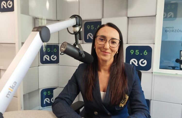 Anna Kozak w studiu Radia Gorzów