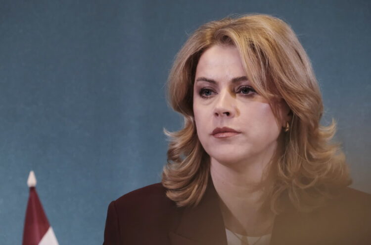 Na zdjęciu łotewska premier Evika Silina(PAP/EPA/VALDA KALNINA)