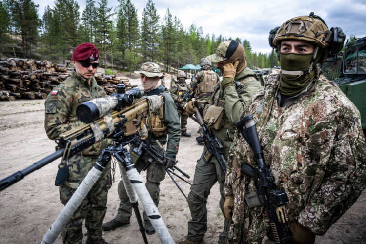 Vuosanka, Finlandia, 27.05.2026. Æwiczenia wojsk Finlandii, Francji, Polski, USA, Wielkiej Brytanii i innych pañstw NATO pod kryptonimem Northern Star/Saber Strike 26 na poligonie w Vuosanka, 27 bm. (ad) PAP/Wiktor D¹bkowski