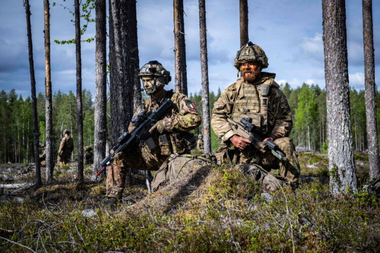 Vuosanka, Finlandia, 27.05.2026. Æwiczenia wojsk Finlandii, Francji, Polski, USA, Wielkiej Brytanii i innych pañstw NATO pod kryptonimem Northern Star/Saber Strike 26 na poligonie w Vuosanka, 27 bm. (ad) PAP/Wiktor D¹bkowski