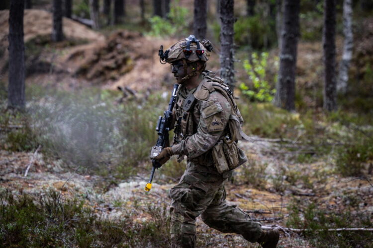 Vuosanka, Finlandia, 27.05.2026. Æwiczenia wojsk Finlandii, Francji, Polski, USA, Wielkiej Brytanii i innych pañstw NATO pod kryptonimem Northern Star/Saber Strike 26 na poligonie w Vuosanka, 27 bm. (ad) PAP/Wiktor D¹bkowski