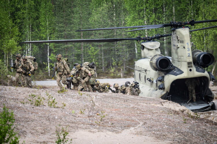 Vuosanka, Finlandia, 27.05.2026. Æwiczenia wojsk Finlandii, Francji, Polski, USA, Wielkiej Brytanii i innych pañstw NATO pod kryptonimem Northern Star/Saber Strike 26 na poligonie w Vuosanka, 27 bm. (ad) PAP/Wiktor D¹bkowski