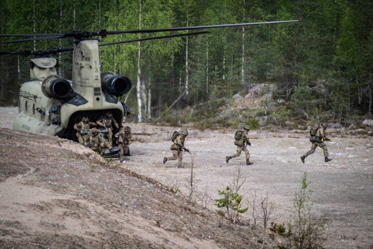 Vuosanka, Finlandia, 27.05.2026. Æwiczenia wojsk Finlandii, Francji, Polski, USA, Wielkiej Brytanii i innych pañstw NATO pod kryptonimem Northern Star/Saber Strike 26 na poligonie w Vuosanka, 27 bm. (ad) PAP/Wiktor D¹bkowski