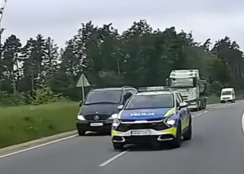 Fot. Screen nagrania opublikowanego przez piracidrogowi.pl