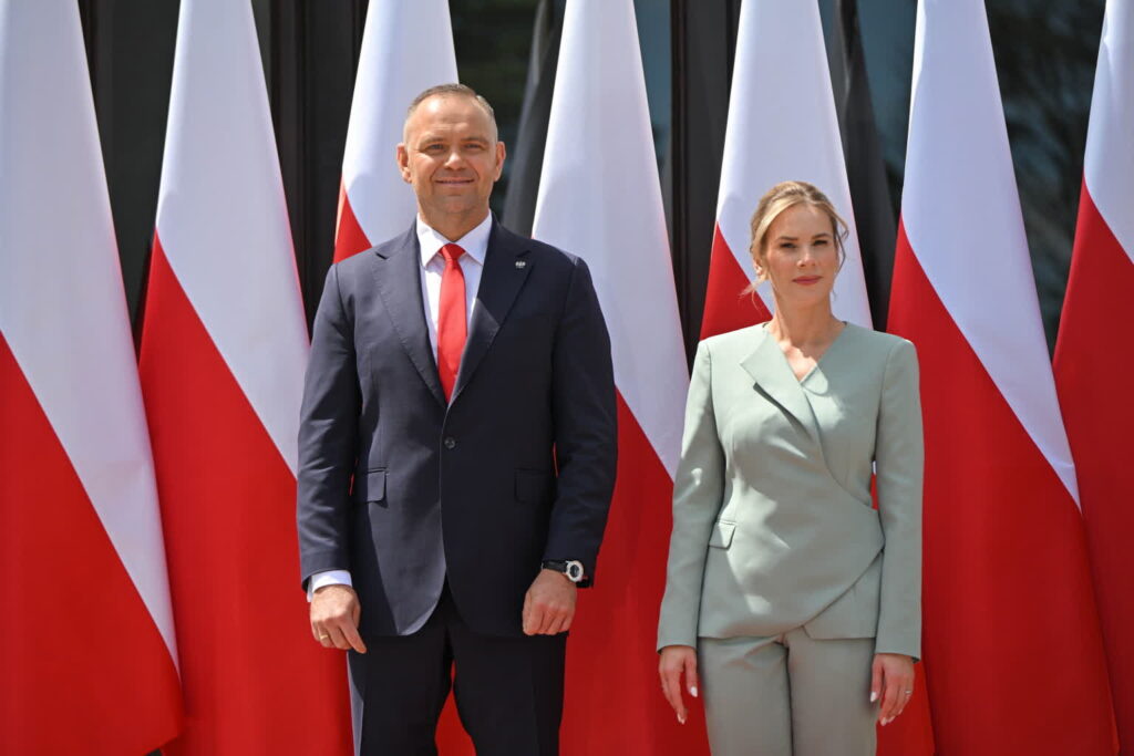 Karol Nawrocki z małżonką Martą Nawrocką. Fot. PAP/Marcin Obara