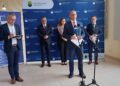 Guben. Briefing prasowy przed rozpoczęciem polsko-niemieckiej konferencji poświęconej problemom demografii (fot. Piotr Bakselerowicz)