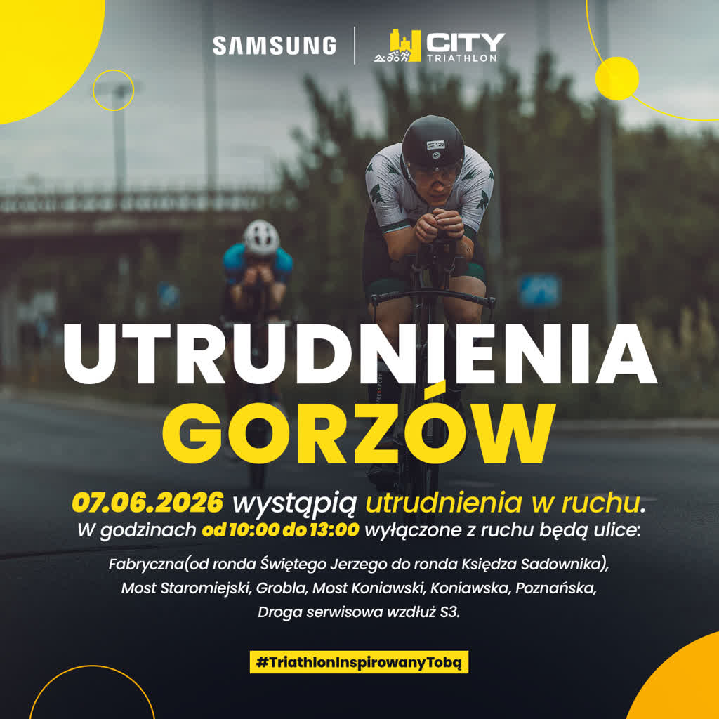 Niedzielne utrudnienia w ruchu w Gorzowie