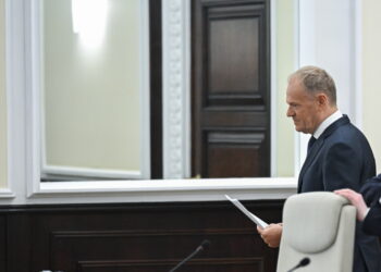 Premier Donald Tusk na posiedzeniu rządu w KPRM Fot. PAP/Radek Pietruszka