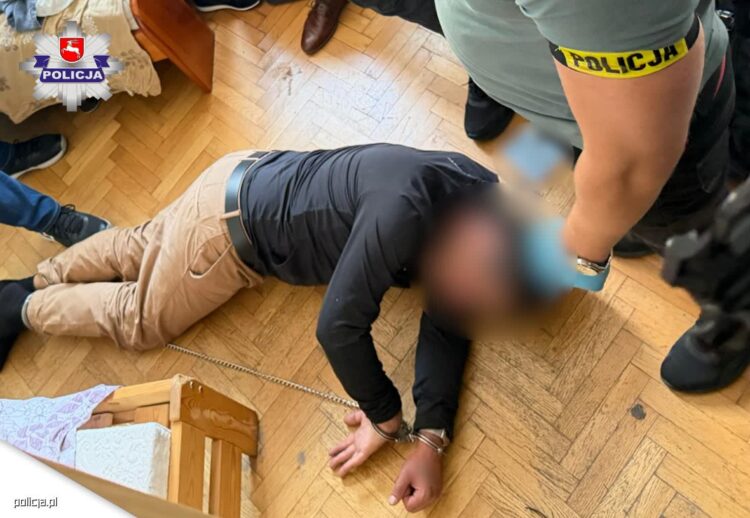 Zatrzymanie mężczyzny podejrzewanego o zabójstwo 44-letniego obywatela Rosji w Białej Podlaskiej. Fot. policja.pl