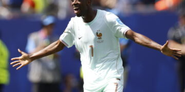 Ousmane Dembele. Fot. PAP/EPA/GREG M. COOPER