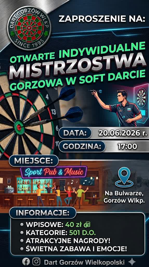 W Gorzowie odbędą się mistrzostwa darta